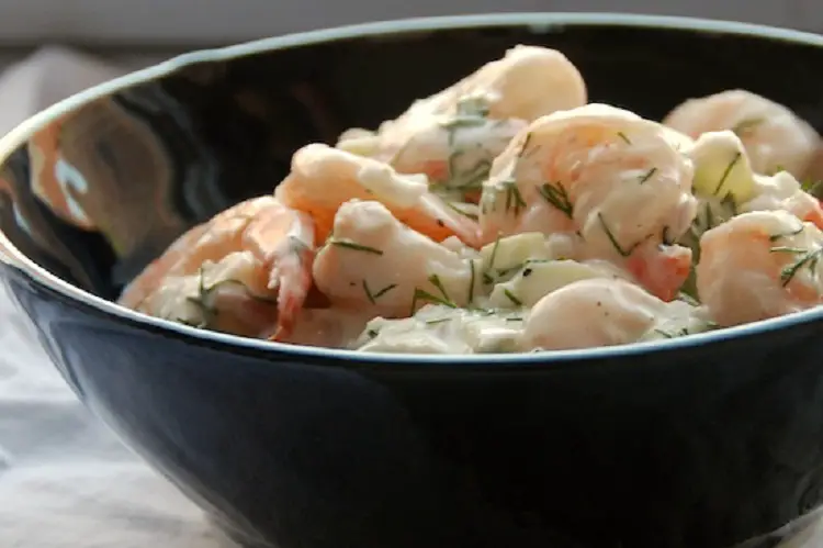 ensalada de langostinos