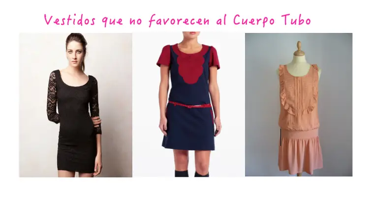 vestidos que no favorecen al cuerpo tubo