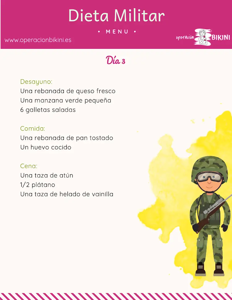 dieta militar día 3